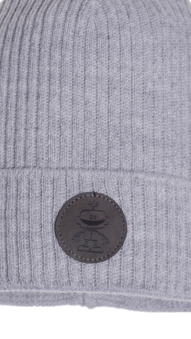 Czapka chłopięca, jasnoszara, Ambra