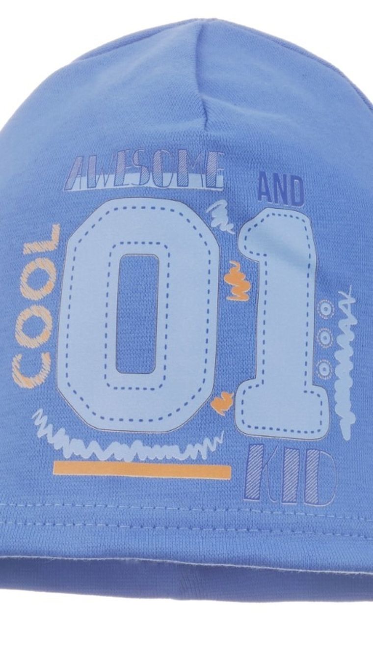 Czapka chłopięca, niebieska, Ambra