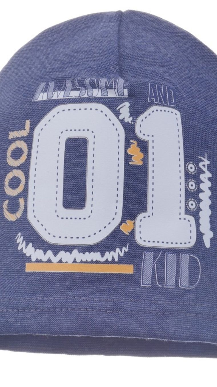 Czapka chłopięca, niebieska, Ambra