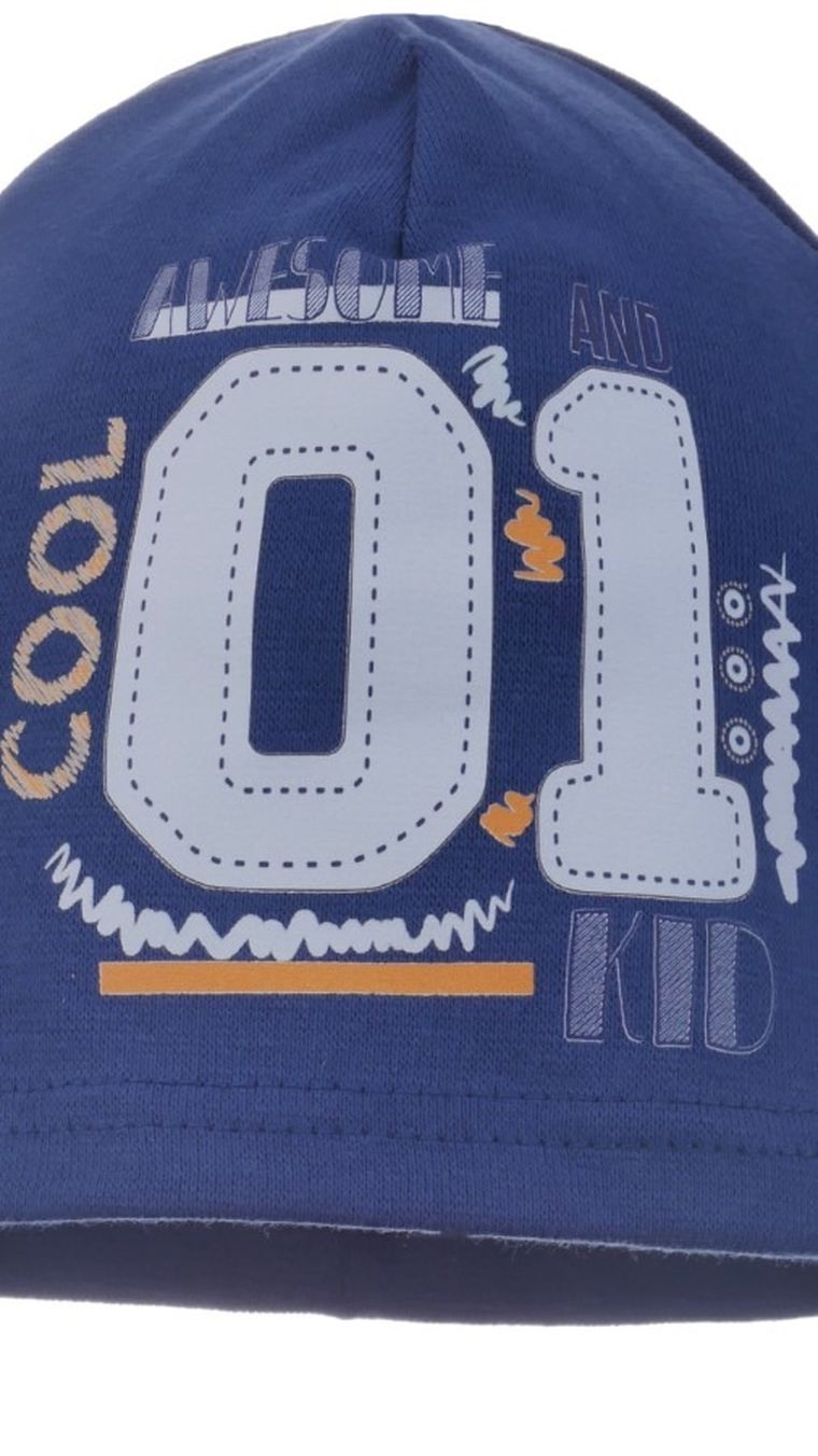 Czapka chłopięca, niebieska, Ambra