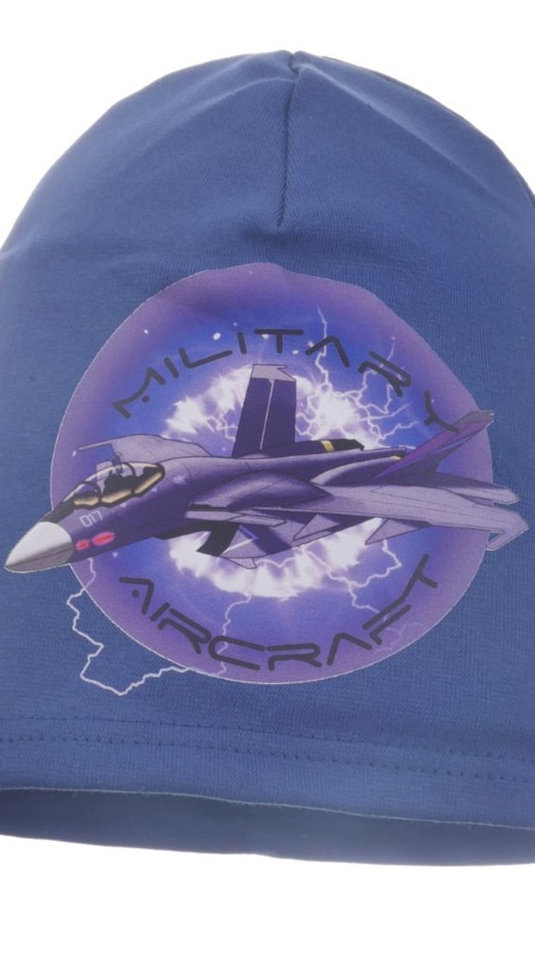 Czapka chłopięca, niebieska, Ambra