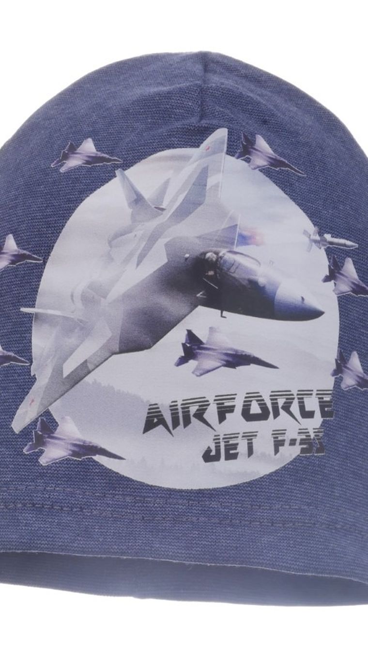 Czapka chłopięca, niebieska, Ambra