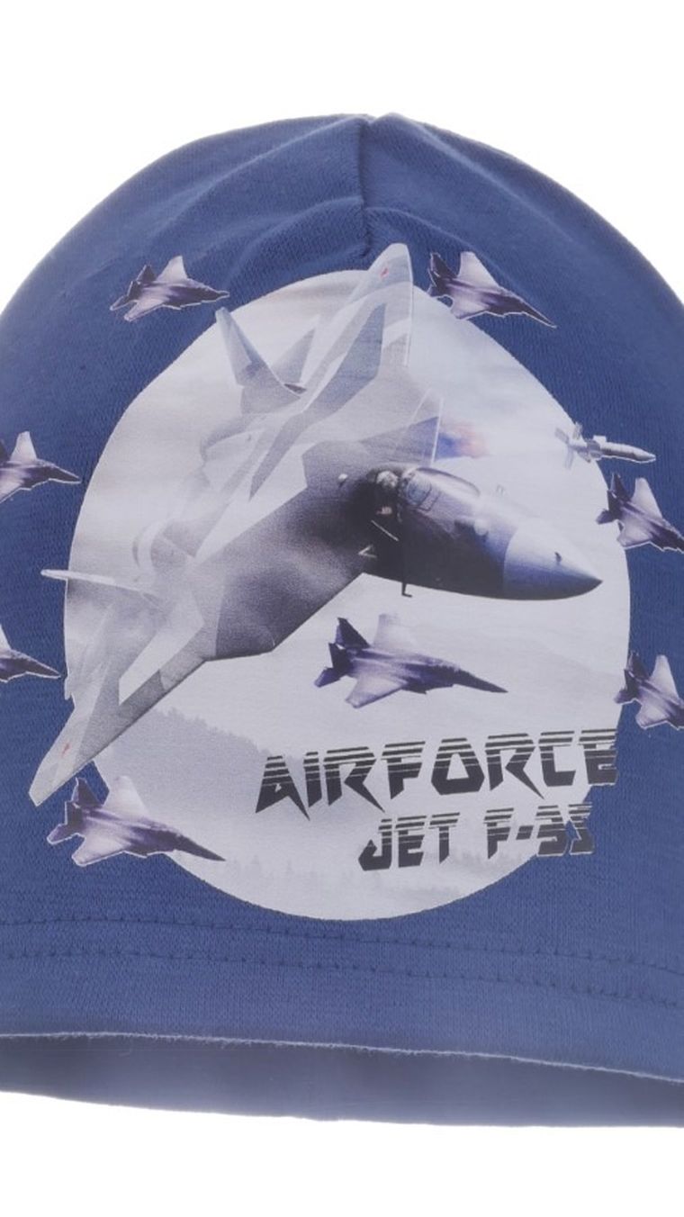 Czapka chłopięca, niebieska, Ambra