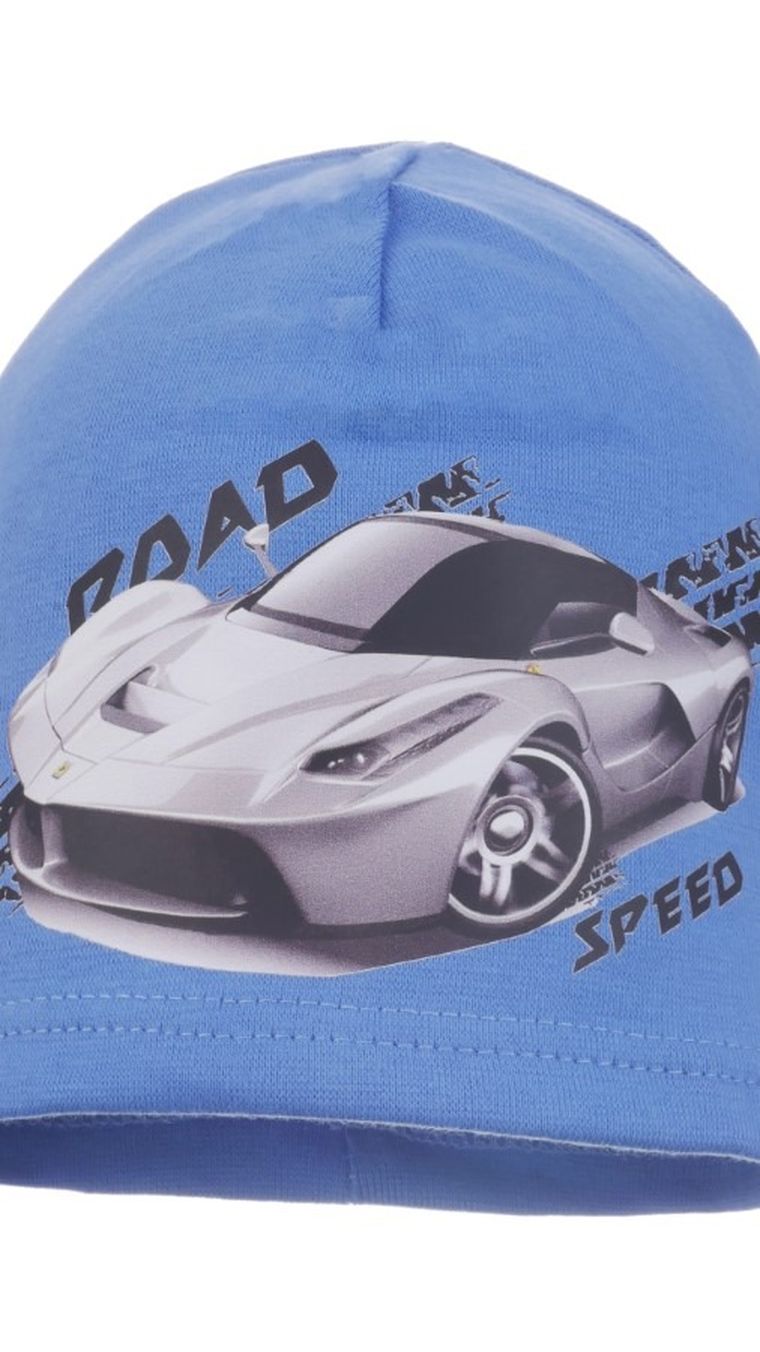 Czapka chłopięca, niebieska, Ambra