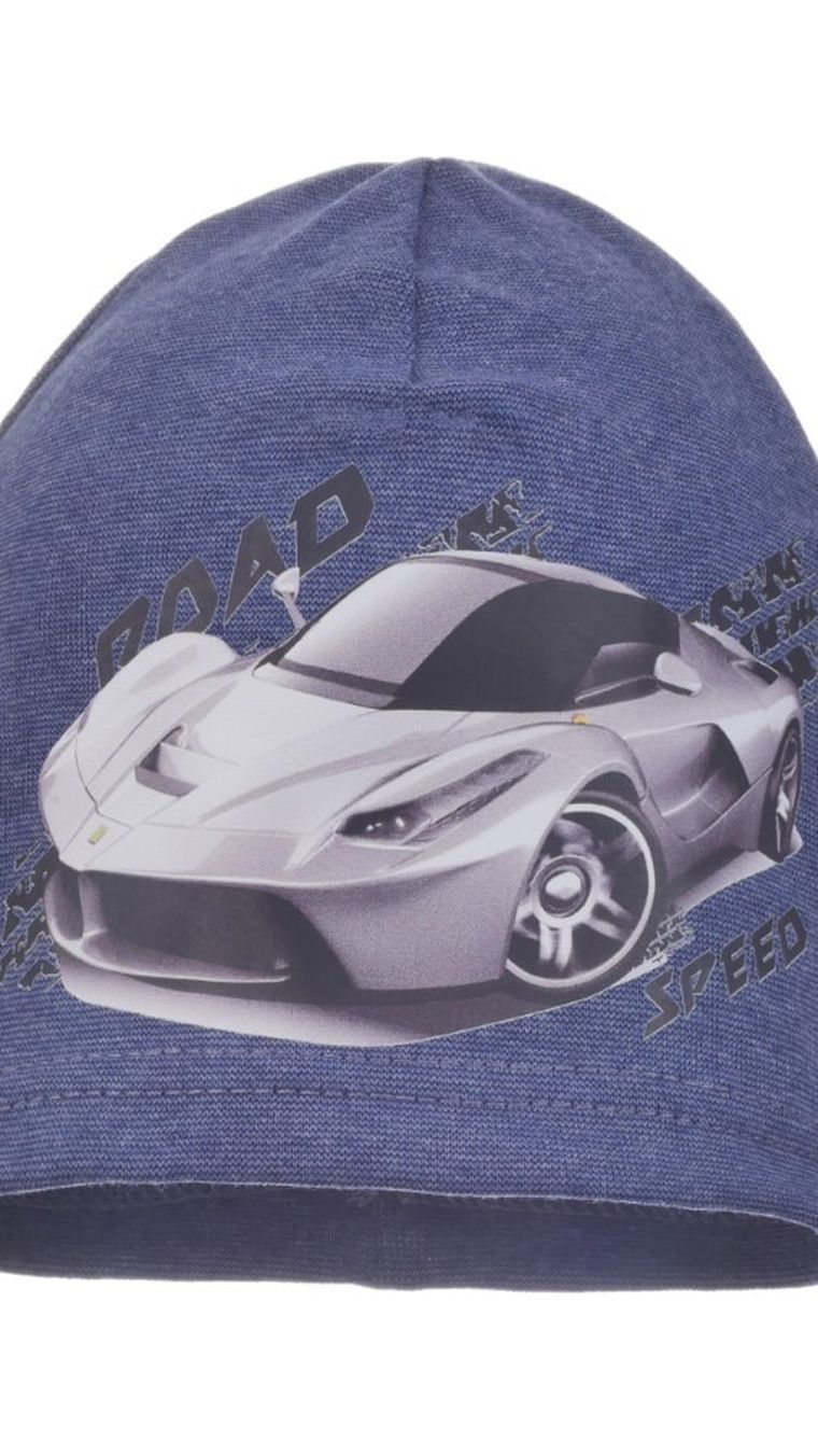 Czapka chłopięca, niebieska, Ambra