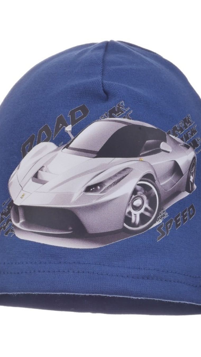 Czapka chłopięca, niebieska, Ambra