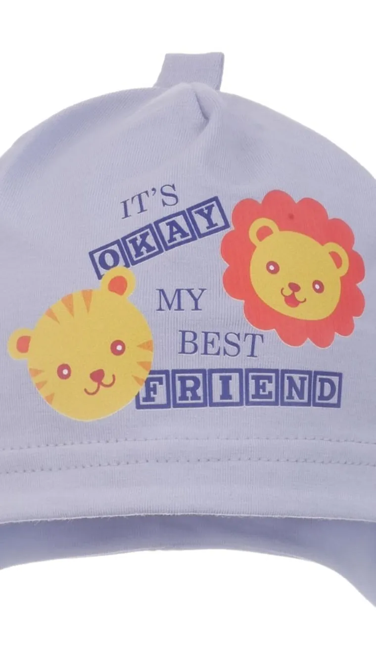 Czapka chłopięca, niebieska, Ambra