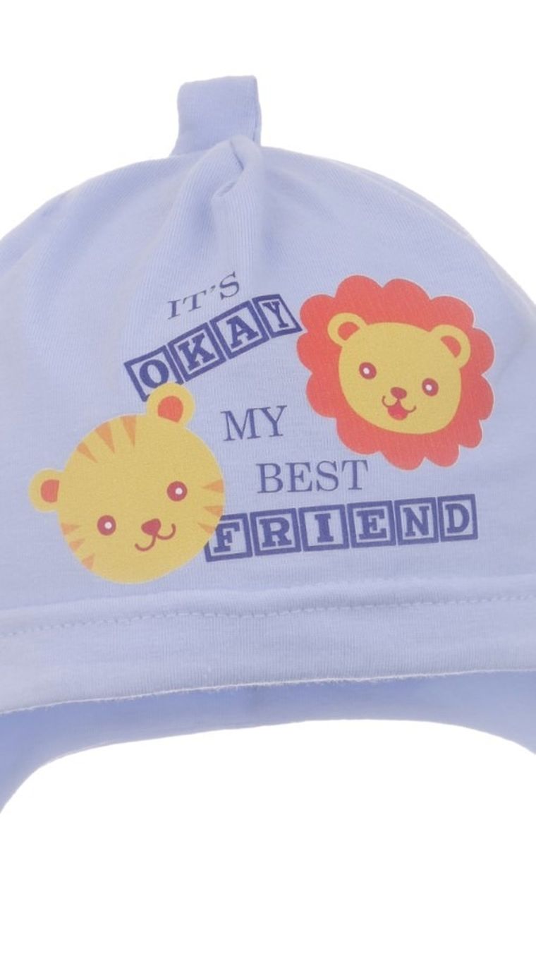 Czapka chłopięca, niebieska, Ambra