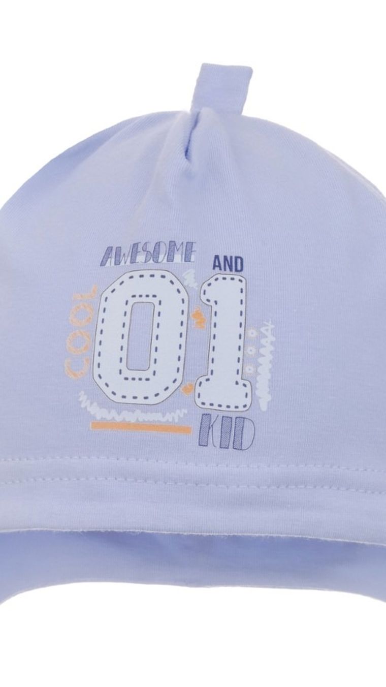 Czapka chłopięca, niebieska, Ambra