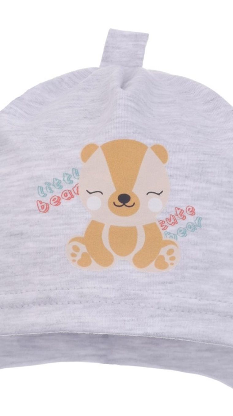 Czapka chłopięca, szara, Ambra