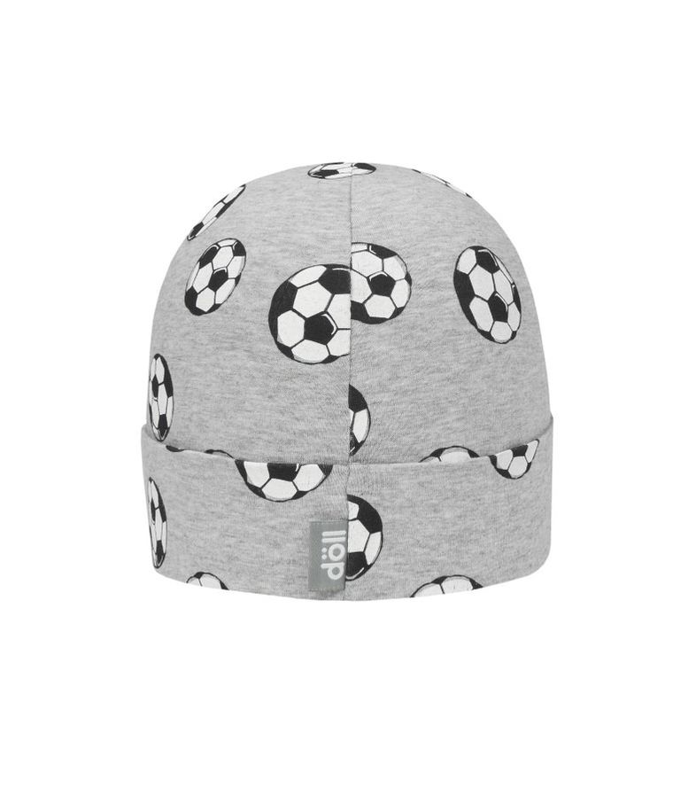 Czapka chłopięca, szara, piłki, Döll