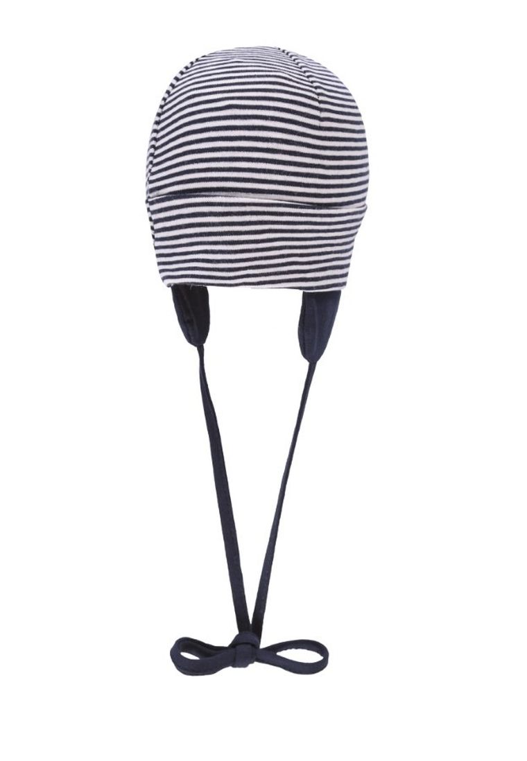 Czapka chłopięca, wiązana, granatowa, Bellybutton