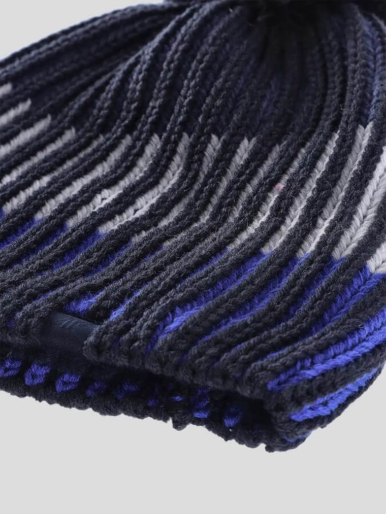 Czapka chłopięca z pomponem, granatowa, 4F