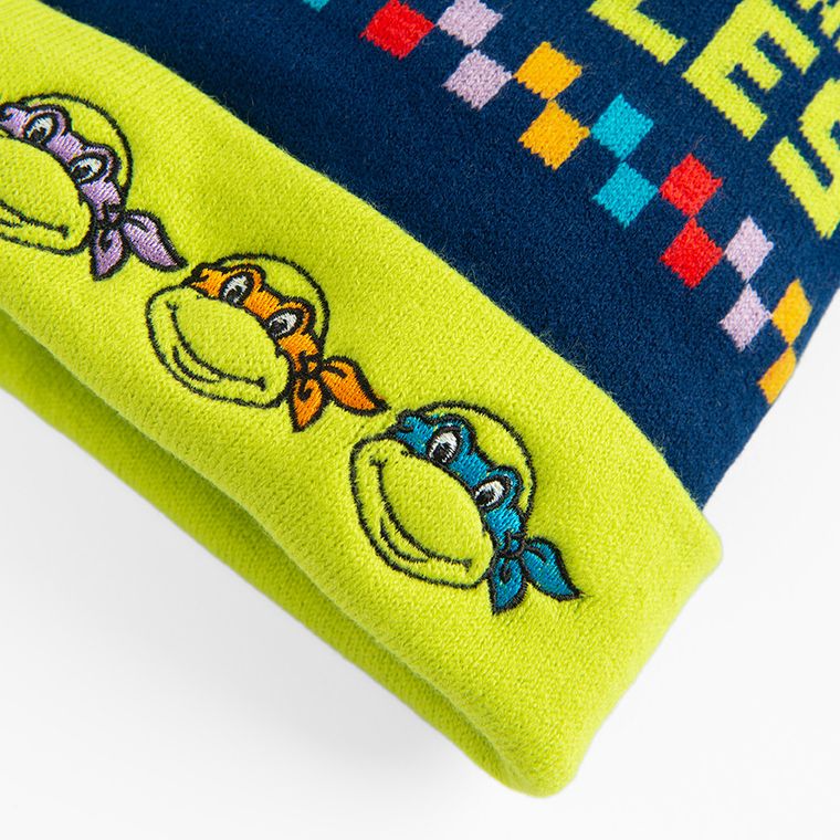 Czapka chłopięca z pomponem, mix, Wojownicze Żółwie Ninja, Licence Brand