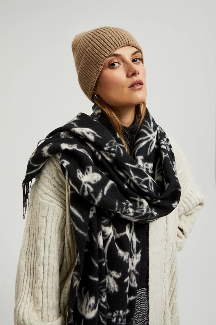 Czapka damska, beżowa, Moodo