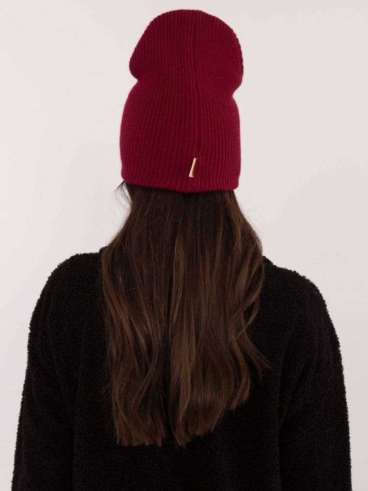 Czapka damska, bordowa, Rue Paris