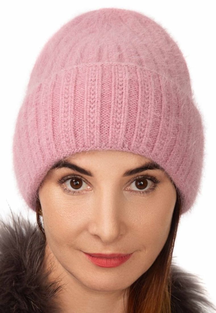 Czapka damska, różowa, Ambra