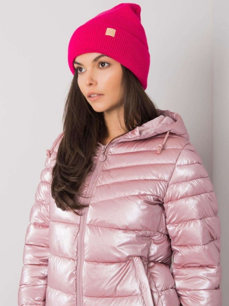 Czapka damska, różowa, Rue Paris