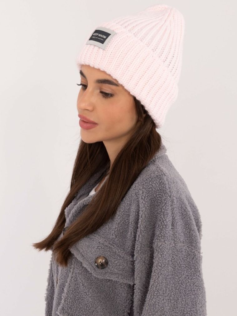 Czapka damska, różowa, Rue Paris