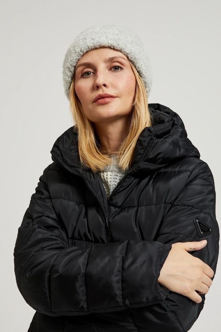 Czapka damska, szara, Moodo