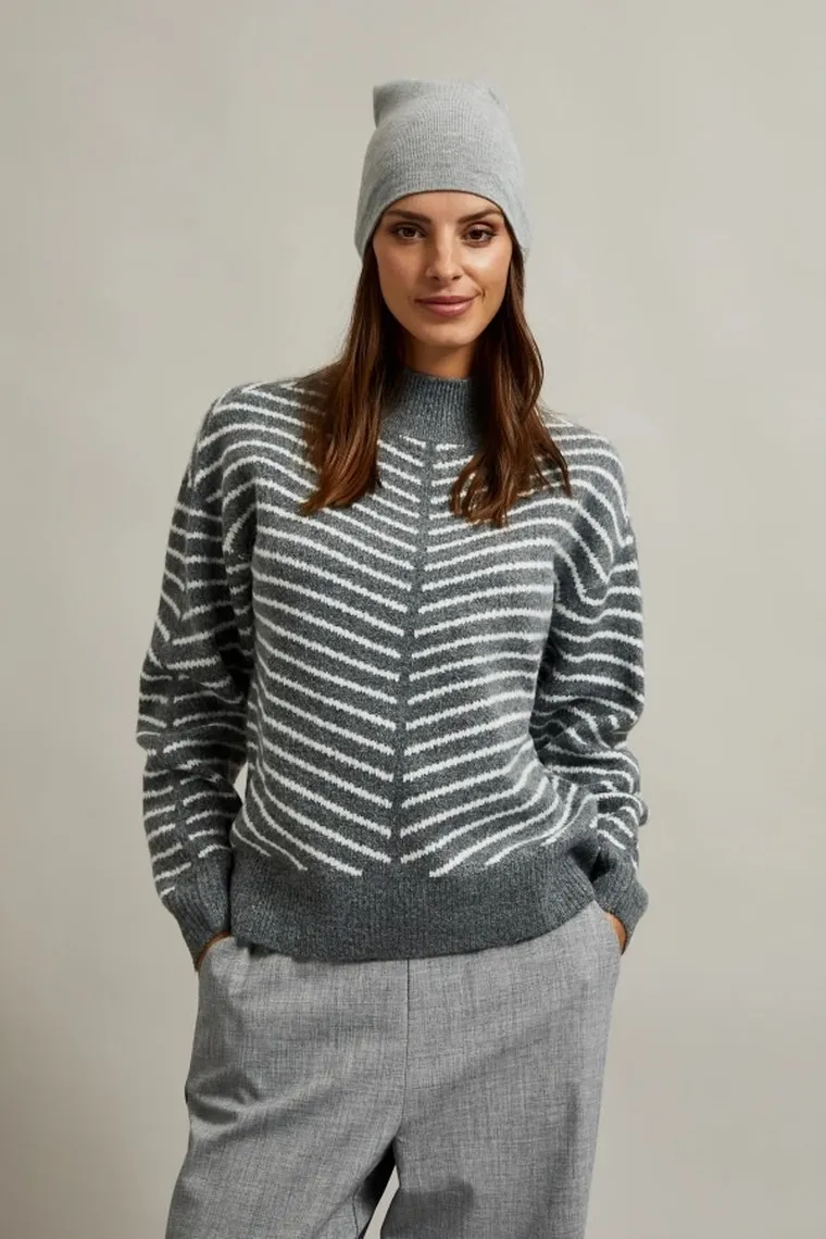 Czapka damska, szara, Moodo