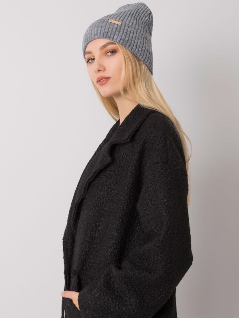 Czapka damska, szara, Rue Paris