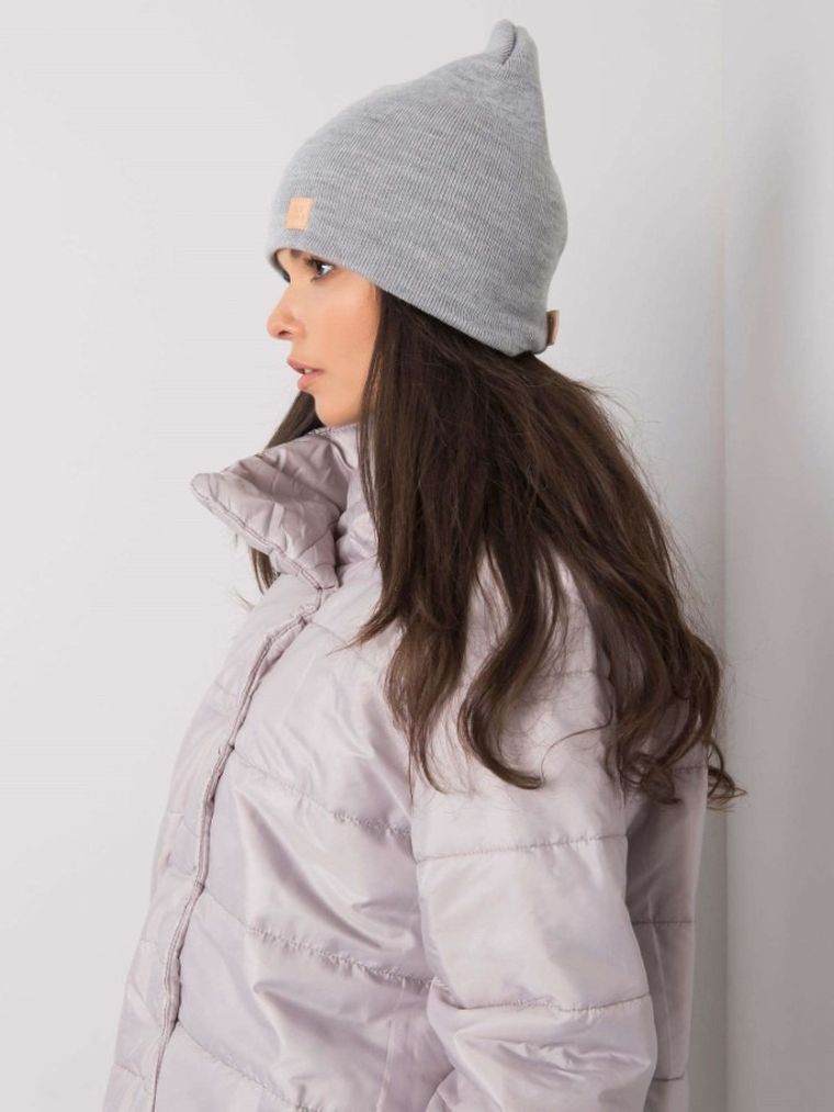 Czapka damska, szara, Rue Paris