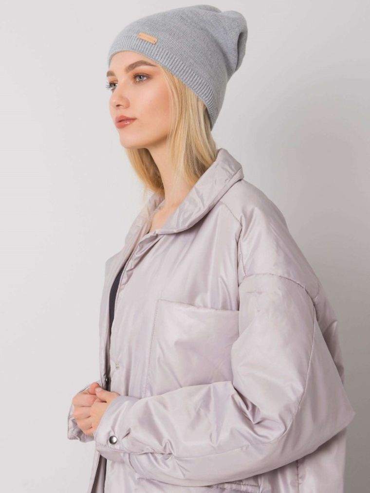 Czapka damska, szara, Rue Paris