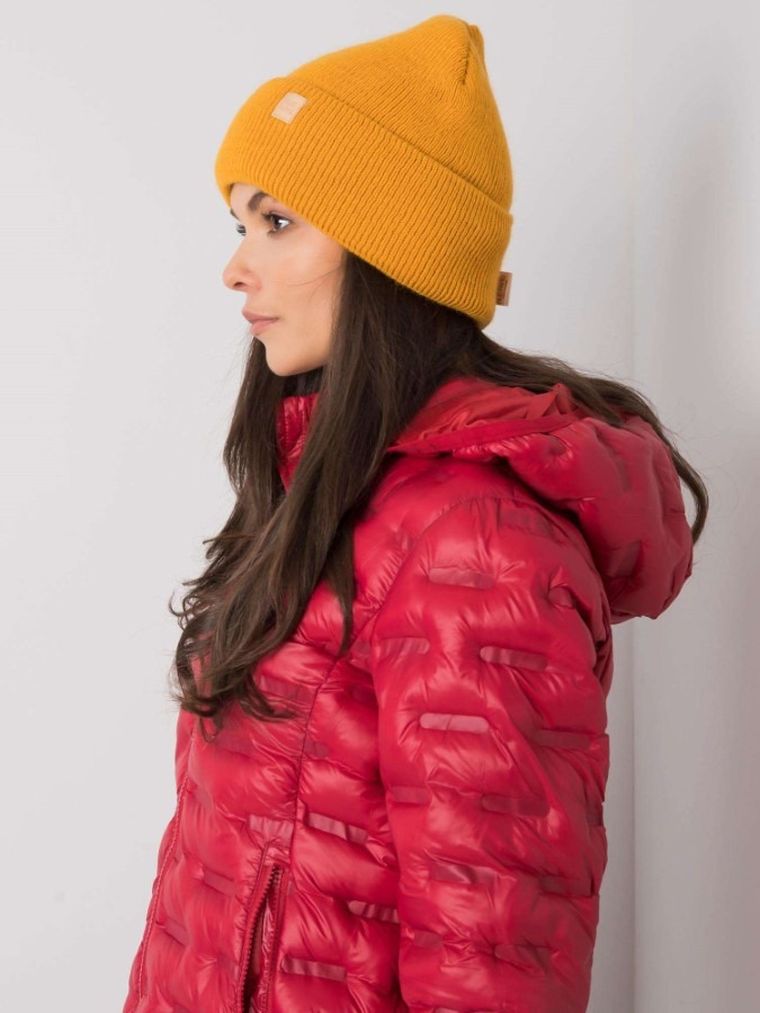 Czapka damska, żółta, Rue Paris