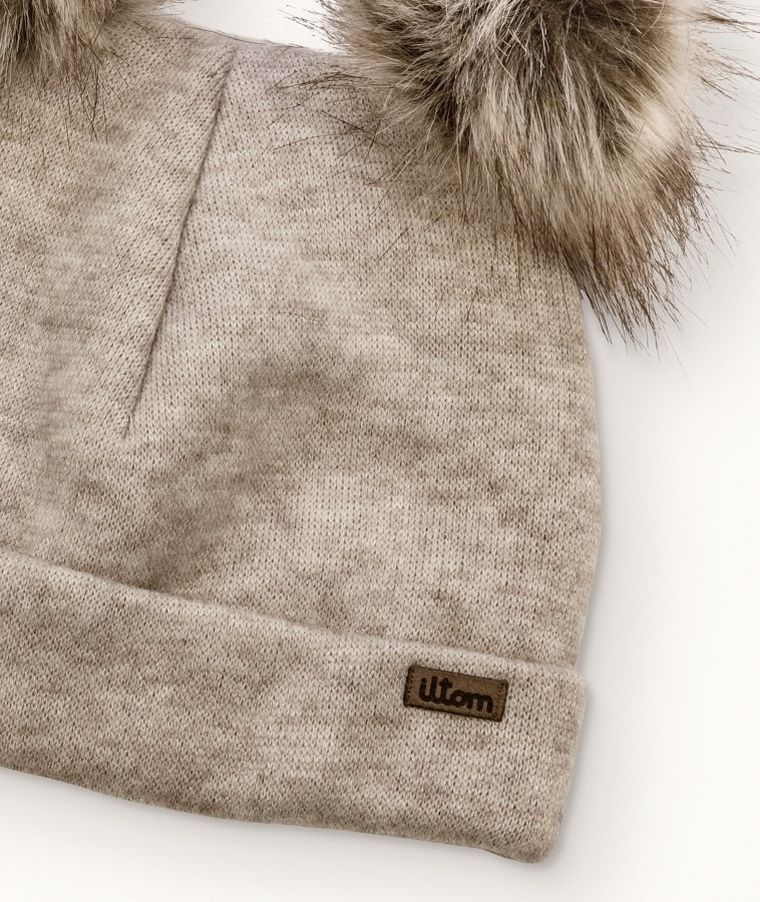 Czapka dziecięca, beżowa, Iltom