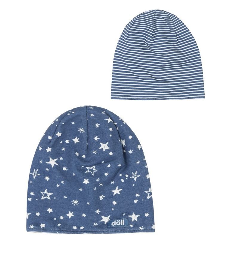 Czapka dziecięca, dwustronna, niebieska, Döll