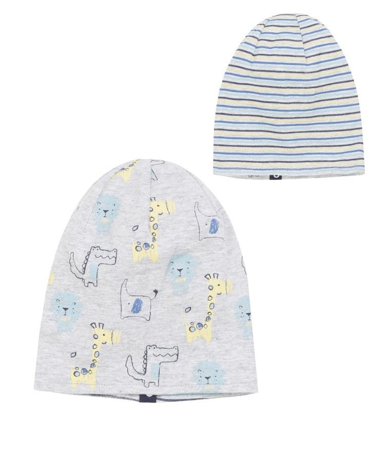 Czapka dziecięca, dwustronna, szara, Döll