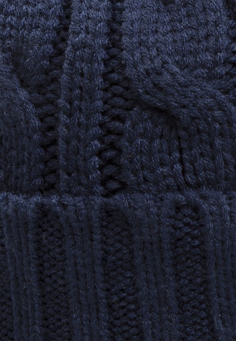 Czapka dziecięca, niebieska, pompon, Döll