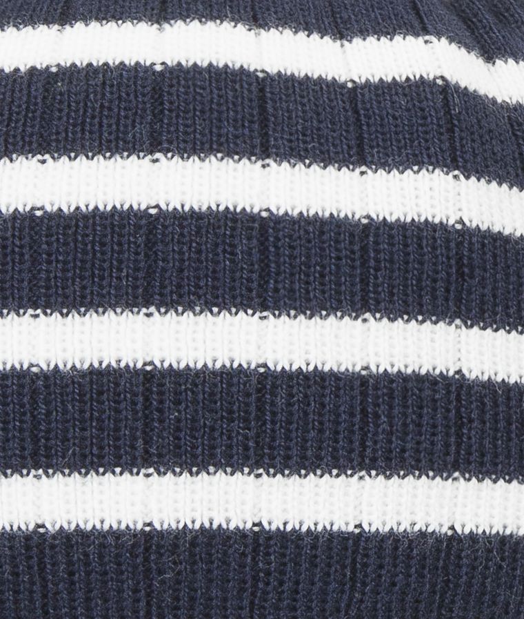 Czapka dziecięca, niebiesko-biała, paski, Döll