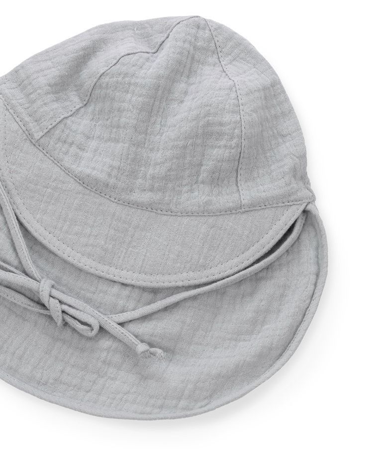 Czapka dziecięca safari, wiązana, szara, Iltom