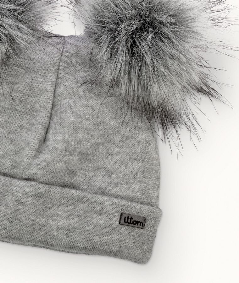 Czapka dziecięca, szara, Iltom