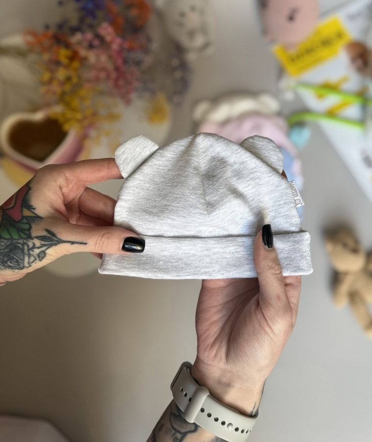 Czapka dziecięca, szara, Iltom