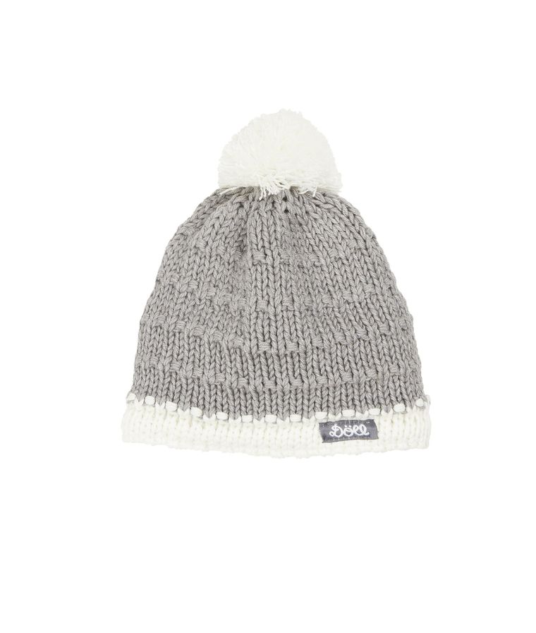 Czapka dziecięca, szara, pompon, Döll