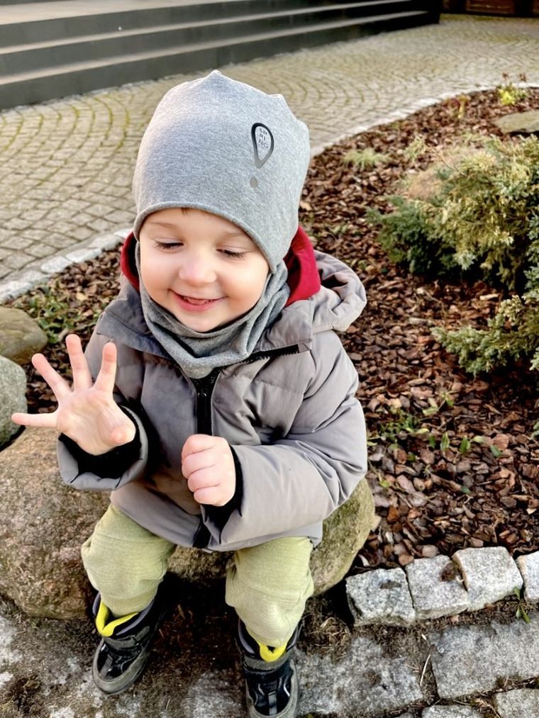 Czapka dziecięca, szara, Spring, Iltom