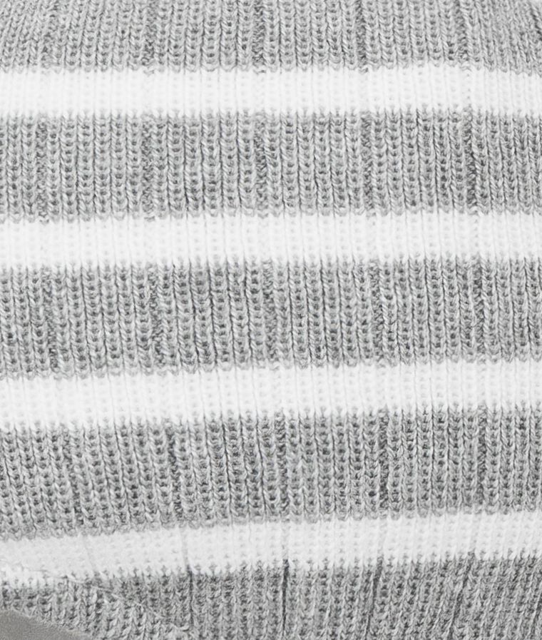 Czapka dziecięca, szaro-białe paski, Döll