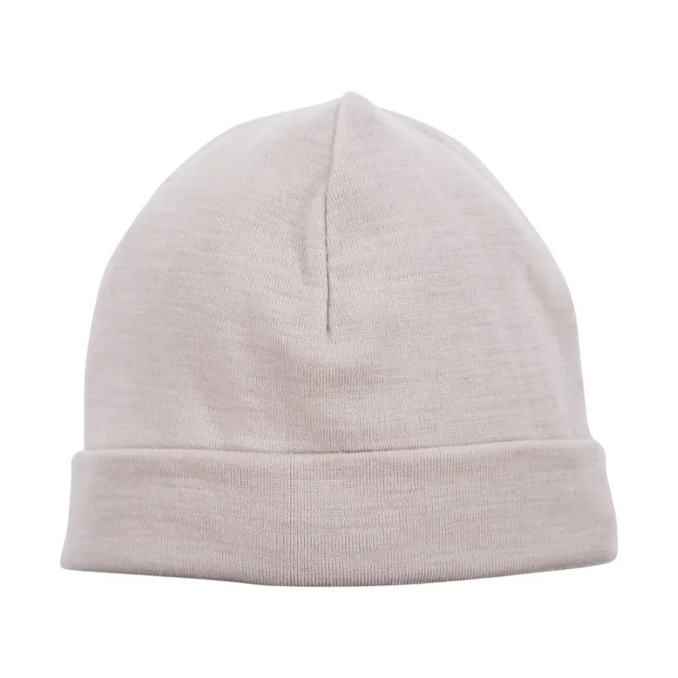 Czapka dziecięca, wełna merino, beżowa, Eevi