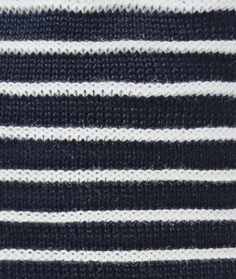 Czapka dziecięca, wiązana, ciemnoniebieska, paski, Döll