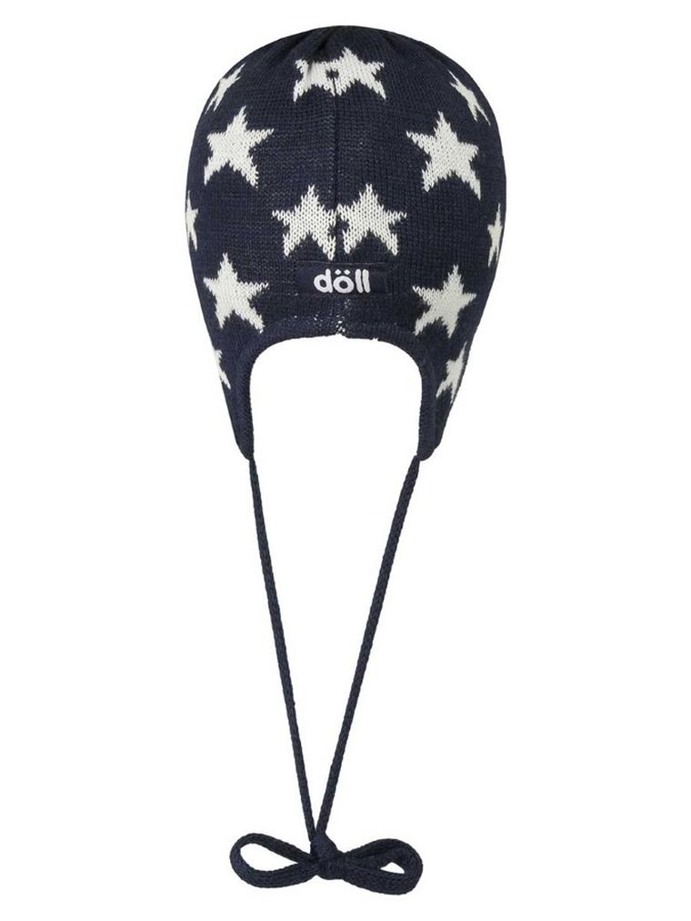 Czapka dziecięca, wiązana, granatowa, Döll