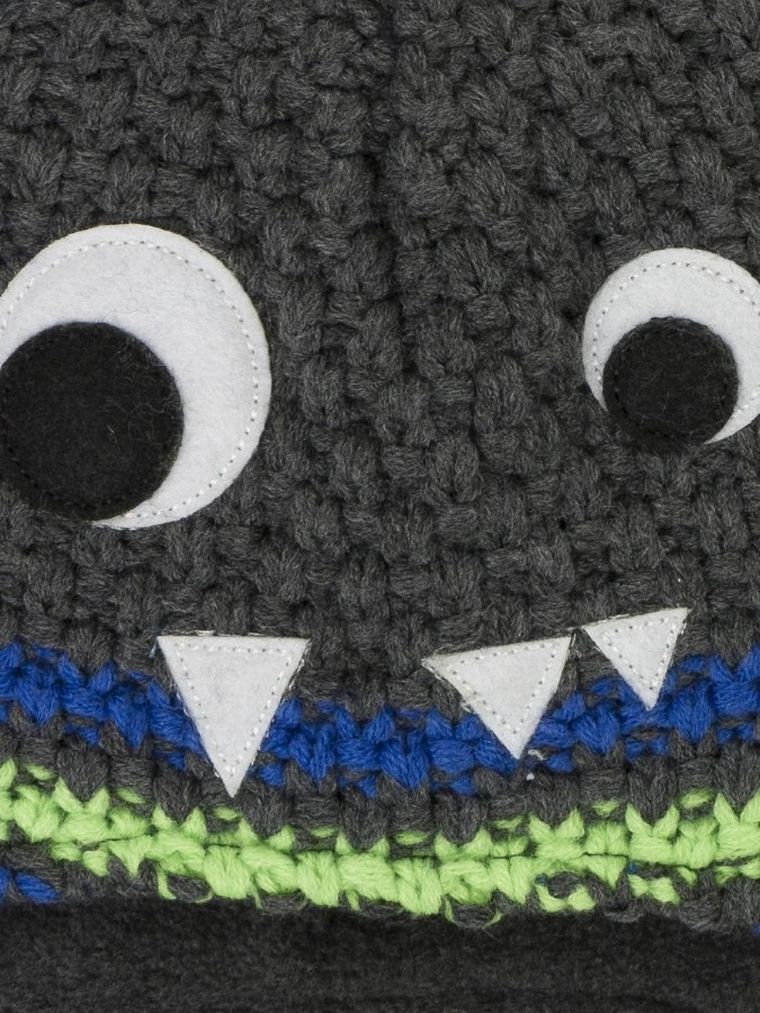 Czapka dziecięca, wiązana, szara, Döll