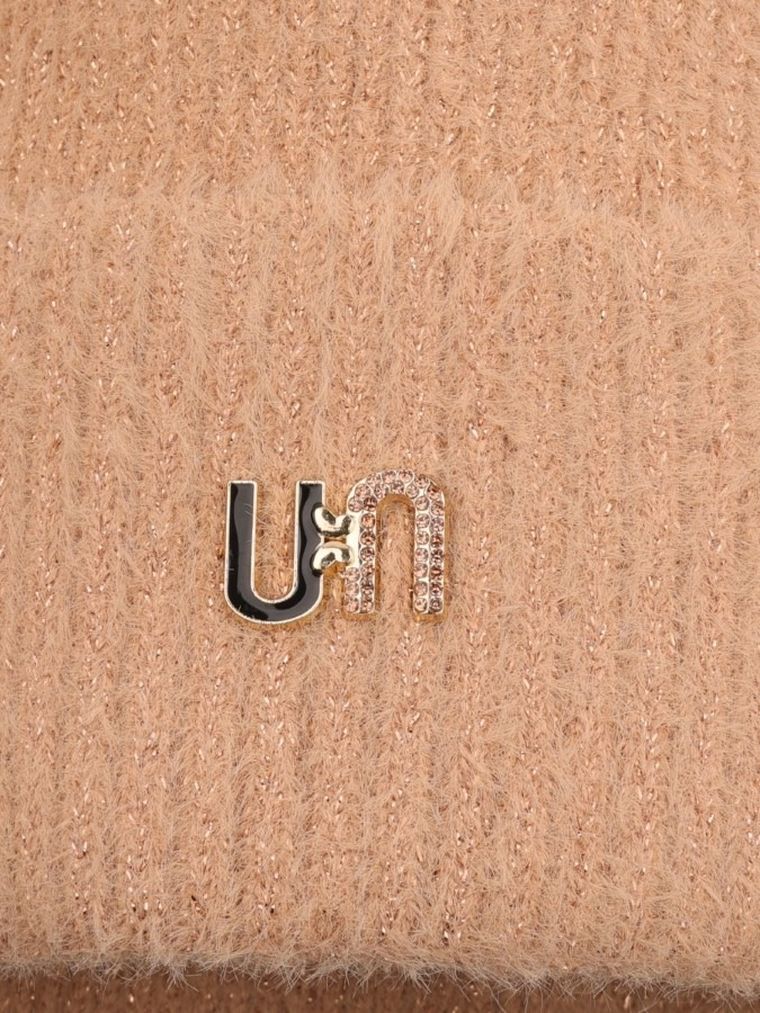 Czapka dziewczęca, beżowa, Ambra