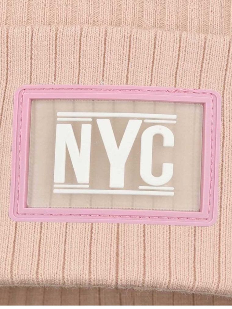 Czapka dziewczęca, beżowa, Ambra