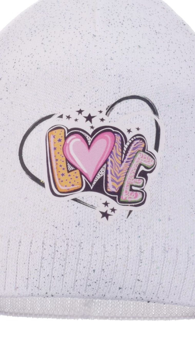 Czapka dziewczęca, biała, Ambra