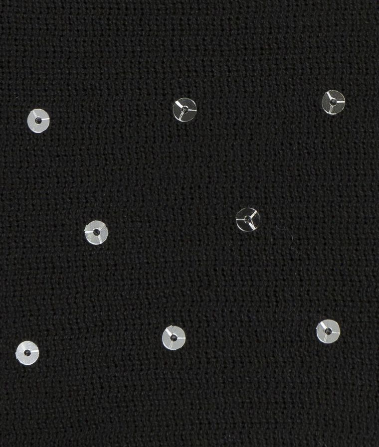 Czapka dziewczęca, czarna, cekiny, Döll