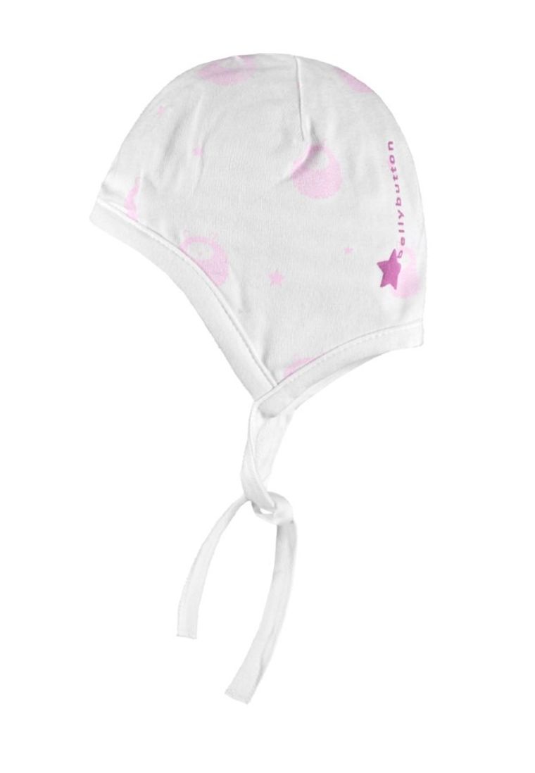 Czapka dziewczęca, dwustronna, różowo-biała, Bellybutton