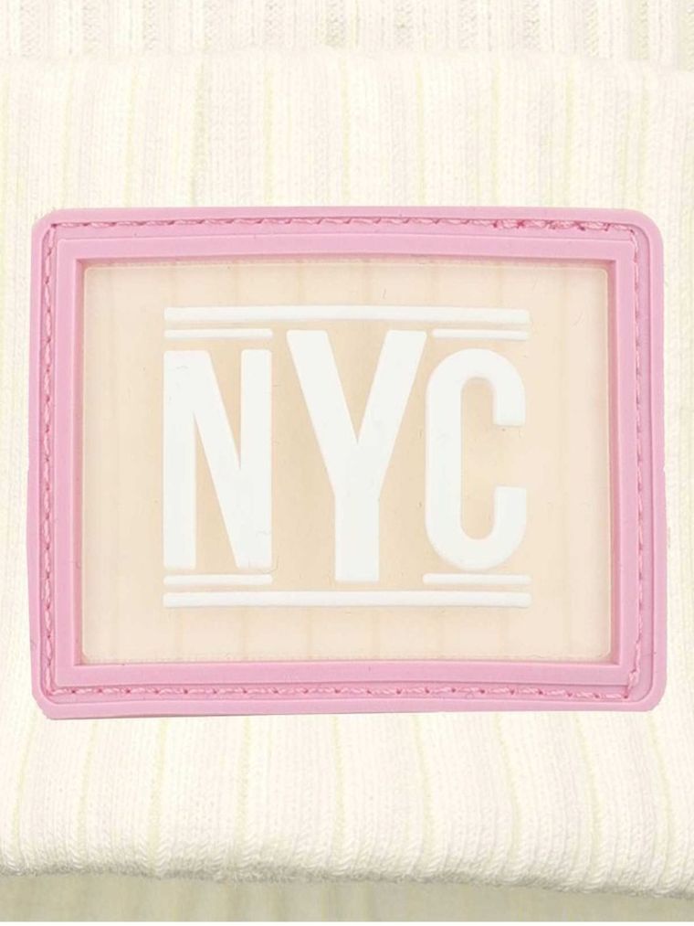 Czapka dziewczęca, ecru, Ambra